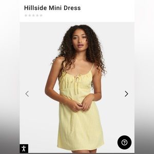 Yellow RVCA mini dress NWT